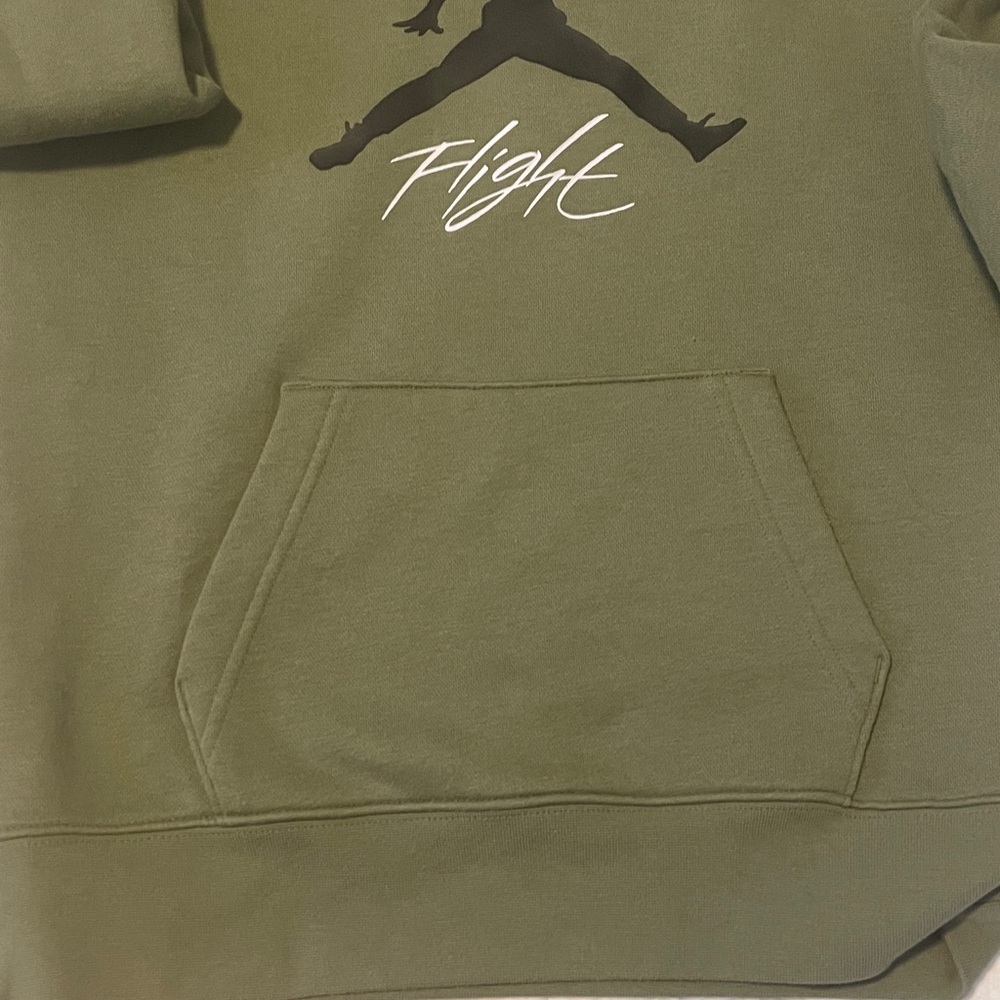 Jordan Olive Hoodie with Iconic Logo - Picture 3 of 3
